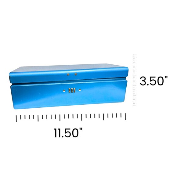 Vintage Durham Policy Box Metal New York Life Box Combination Lock 3.5x5.5x11.5 - Picture 4 of 6